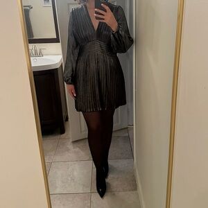 Chic Metallic Mini Dress